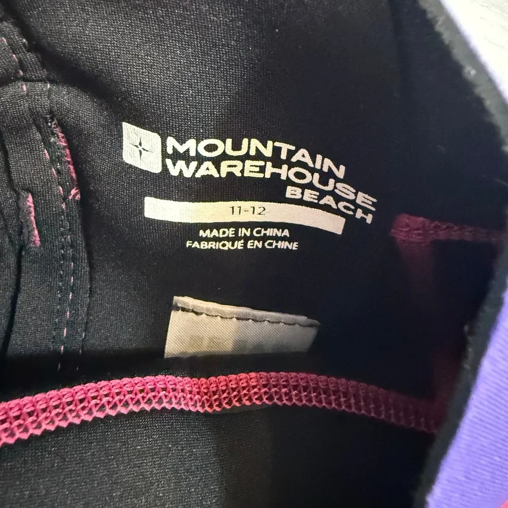 Mountain Warehouse kids Shorty Thick‎ swim  Wetsuit pink purple 11/12